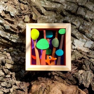 Quadrinho 13 - A Raposa na Floresta - 8,5 x 9,0 cm