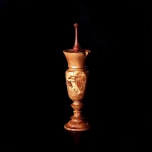 Vaso Torneado com Tampa 61 - 9 x 33 cm