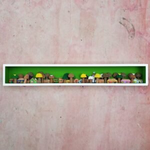 Quadro Vila Barroca - 60 x 5 x 9 cm - Verde Escuro