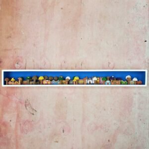 Quadro Vila Barroca - 80 x 5 x 9 cm - Azul Escuro