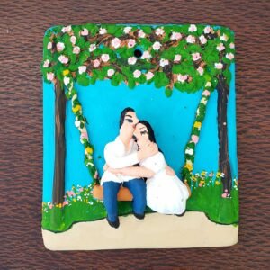 Quadro Barro Família Cândido - P2 - 20 x 17 x 5 cm