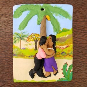 Quadro Barro Família Cândido - M2 - 22 x 17 x 8 cm
