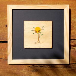 Quadro Marchetado nº 4 - Arvore - 26 x 26 cm