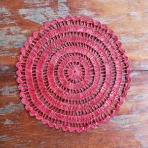 PAR de Sousplat Buriti - Vermelho - 42 cm