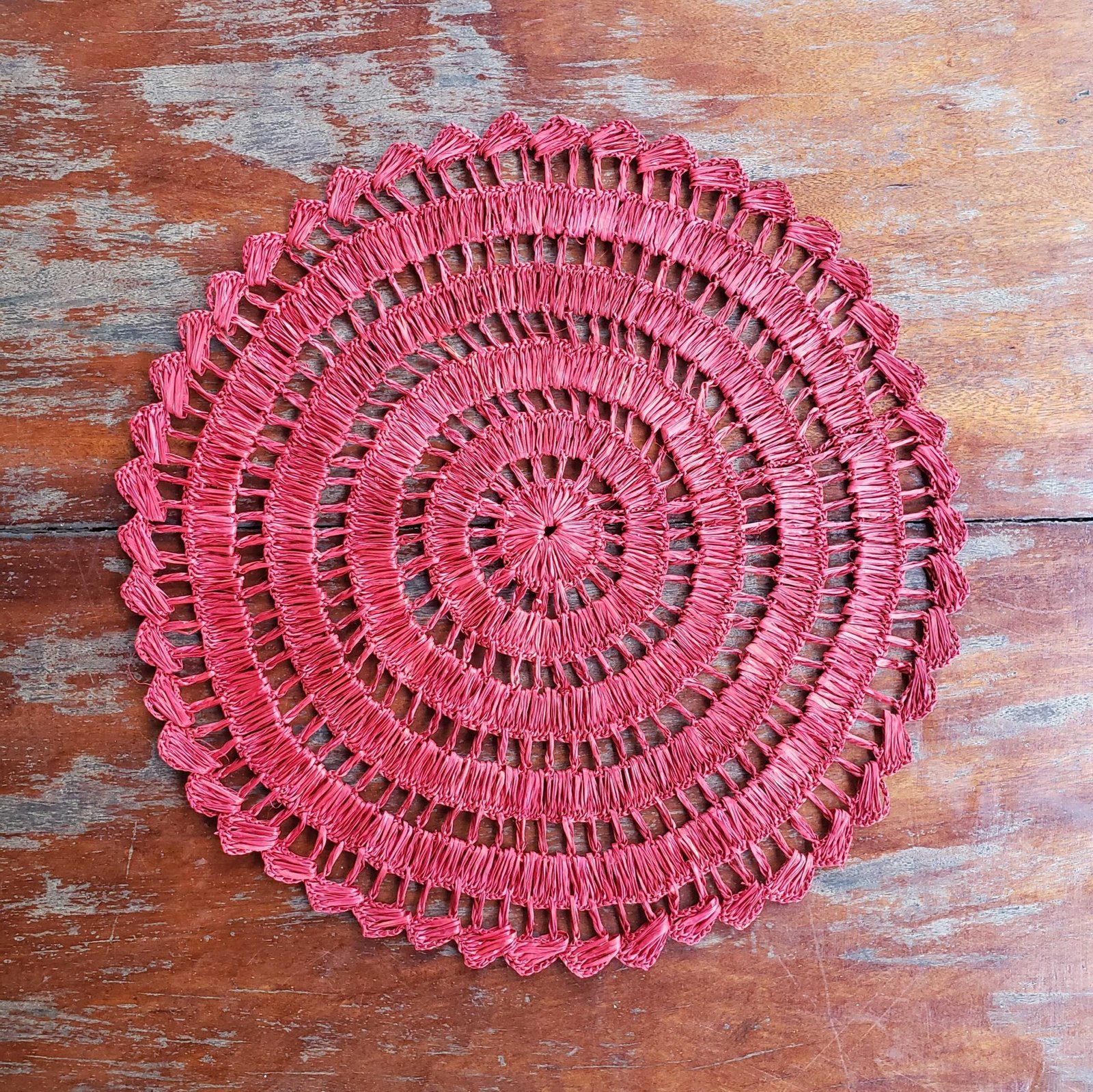 PAR de Sousplat Buriti - Vermelho - 42 cm