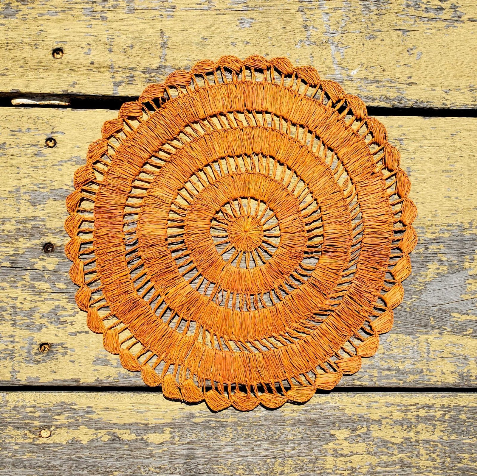 PAR de Sousplat Buriti - Laranja - 42 cm