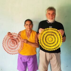 PAR de Sousplat Buriti - Amarelo - 42 cm