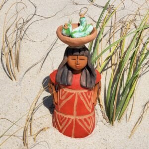 Mulher Indígena com Frutas M46 - 22 x 10 cm