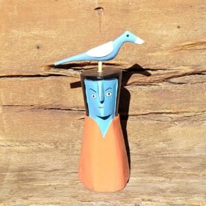 Cabeça com Pássaro M02 - Cicinho I.D.F. - 12 x 24 cm